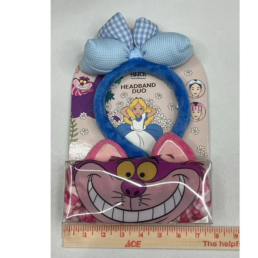 Disney Alice in Wonderland Makeup Brush Set Cheshire Cat Alice Headbands